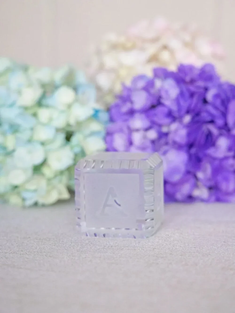 Waterford Crystal Baby Block Paperweight Figurine